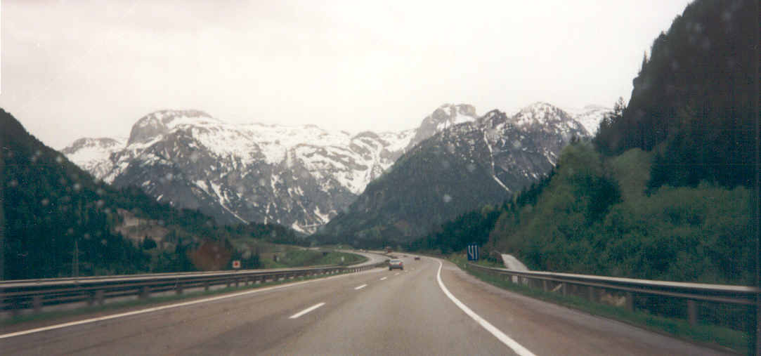 Fahrt in die Alpen